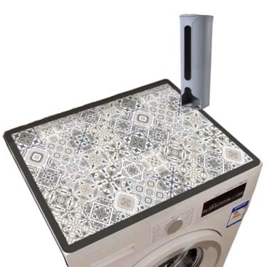 Imagem de Tapete Antiderrapante Multiuso de Lama Diatomácea, Alta Absorção, 60x60 cm, com Puxa Saco, para Máquina Lava e Seca (MOSAICO PORTUGUÊS)