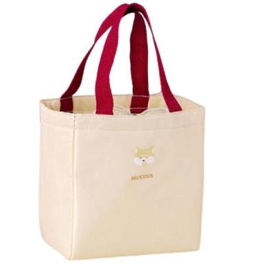 Imagem de Bolsa Lancheira Sacola Térmica Com Alça De Animais Kids - Ami, Bege