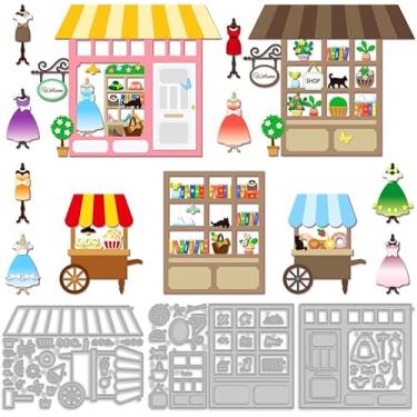 Imagem de Shop Clothing Cutting Dies Store Roupas Femininas Saia Vestido Cortes Pipoca Livro Sobremesa Formas Metal Embossing Stencils Molde de Aço Carbono Molde para Álbum de Cartões DIY Scrapbooking