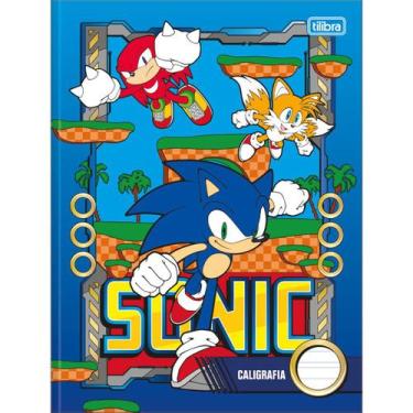 Imagem de Caderno de Caligrafia Brochura Capa Dura Universitário Sonic 40 Folhas