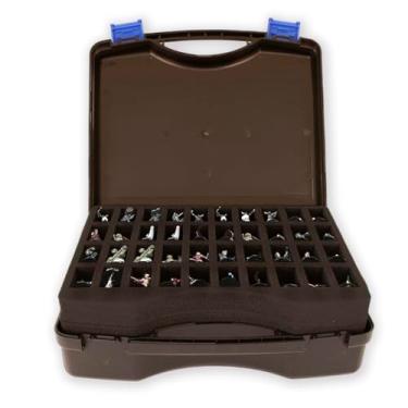 Imagem de Hartem - Mala de transporte para miniaturas | Estojo rígido impermeável com bandejas de espuma à prova de choque, especial para modelismo e Wargames | Capacidade: 120 figuras | 32 x 36 x 14 cm