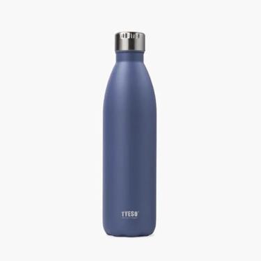 Imagem de TYESO - Copo Térmico 1000ml Inox Garrafa em Forma de Cola - Um Garrafa Térmica Desportivo Adequado para Casa e para Viagens.(Azul)