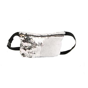 Imagem de Bolsa de cinto, bolsa de cintura, com lantejoulas, multifuncional, cosmética, maquiagem, pochete casual, esportiva, envoltório, cintura