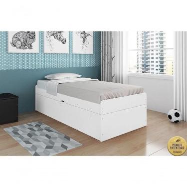 Imagem de Cama Solteiro Camila Branco - Framar Móveis