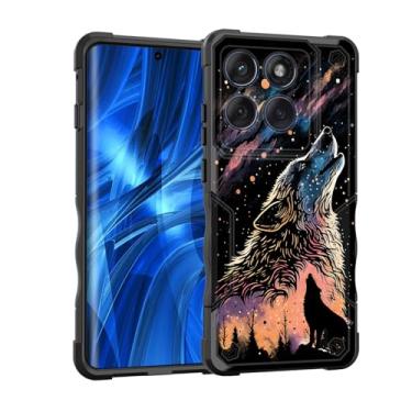 Imagem de EFGWSDER Capa para Moto Edge 2025, [camada dupla] [proteção contra quedas de grau militar de 3,5 m] Capa resistente à prova de choque para Motorola Moto Edge 2025 de 6,7 polegadas, Galaxy Wolf