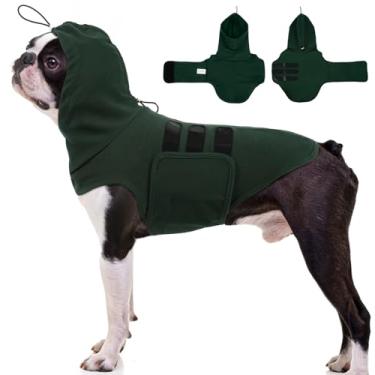 Imagem de MORVIGIVE Camisa grande de ansiedade com peito e capuz ajustáveis para cães médios | Colete leve e calmante para aliviar a ansiedade com envoltórios corporais para separação, fogos de artifício