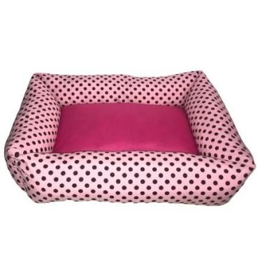Imagem de Cama Pet de Luxo com Enchimento Macio – Colchonete Confortável e Impermeável para Cães e Gatos (2 Rosa,M)
