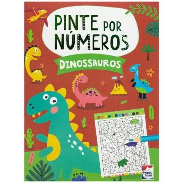 Imagem de Livro - Pinte por Números: Dinossauros