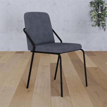 Imagem de Conjunto 4 Cadeiras de Jantar Bloom Boucle Nuvem Est.preta