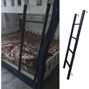 Imagem de Escada De Beliche Universal Beliche Escada De Cama Preto, Metal Gancho-em Rv Escadas De Cama De Solteiro Para Motorhome Escadas De Loft, Black, 140cm/55"