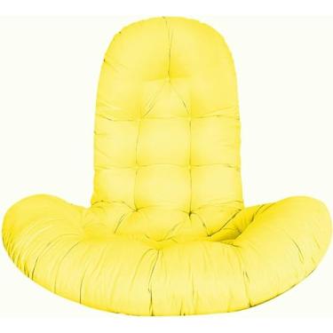 Imagem de Almofada de substituição para cadeira suspensa em formato de ovo, almofada grossa para assento de cesta suspensa, almofada para cadeira de rede para uso interno/externo.