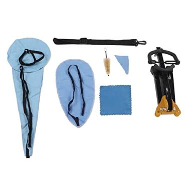 Imagem de Conjunto de suporte para saxofone alto, suporte de metal, kit de limpeza de saxofone portátil, acessórios duráveis, resistentes à ferrugem para saxofones altos