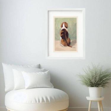 Imagem de Quadro Efeito Pintura Beagle- 60X48Cm