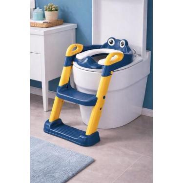 Imagem de Assento Redutor Infantil Azul Vaso Sanitário Adaptador Conforto Segura