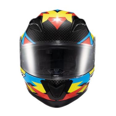 Imagem de Capacete Texx Strike moto motociclista -, Ride Azul Verde Vermelho e P