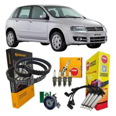 Imagem de Kit correia tensor cabo vela fiat stilo 1.8 8v todos - NGK ACELDO MAGE
