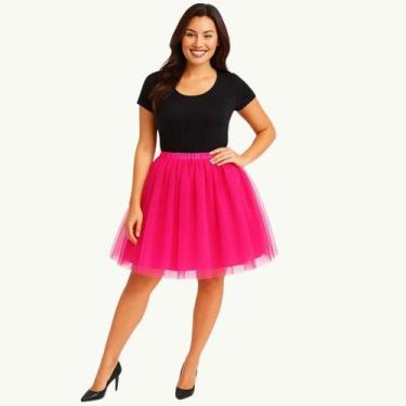 Imagem de Saia de Tule Tutu Adulta - 40cm - Extra Festas, Pink, U