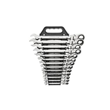 Imagem de GEARWRENCH Conjunto de chaves combinadas de catraca de cabeça flexível de 13 unidades, SAE - 9702D