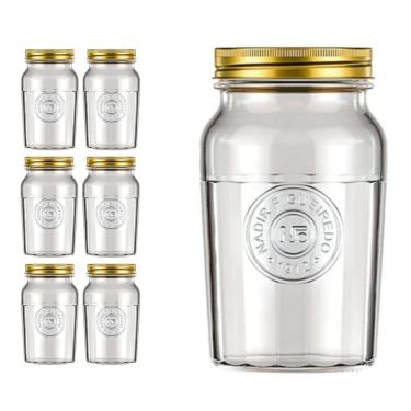 Imagem de Pote Americado Vintage Retro Tampa Biscoito 1,5L Nadir 6Un