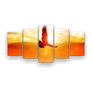 Imagem de Quadro Decorativo Águia Horizonte 129x61 Sala Quarto