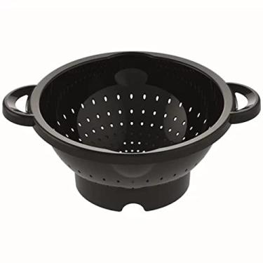 Imagem de Escorredor De Massas Preto Com Alça Macarrão E Legumes