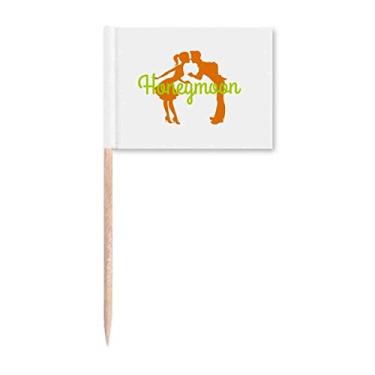 Imagem de Kissing Íntimate Men Women Women Toothpick Flags Marker Topper Party Decoration