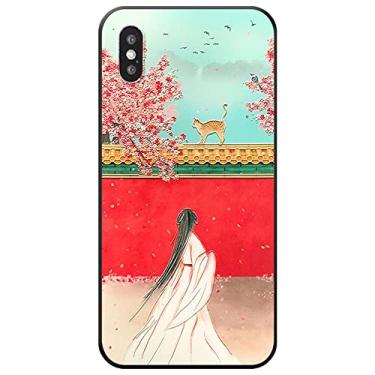 Imagem de Capa de telefone Cidade Proibida estilo chinês para iPhone XS MAX XR X 8 7 Plus 11 12 13 14 Pro Max Capa traseira em relevo, 7, para oppo R15 dream