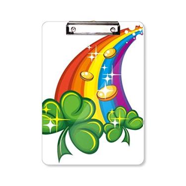 Imagem de Clover Rainbow Ireland St.Patrick's Day Prancheta de prancheta para escrita A4