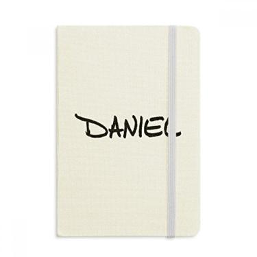 Imagem de Caderno de anotações especiais com nome inglês DANIEL oficial de tecido capa dura para diário clássico