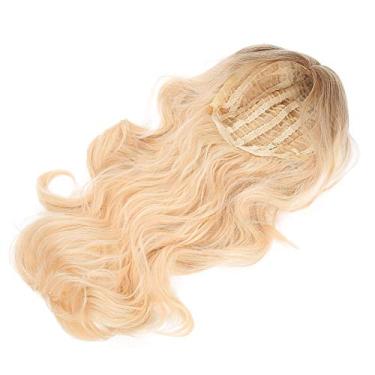 Imagem de Perucas sintéticas onduladas encaracoladas, perucas de cabelo humano resistentes ao calor, para mulheres negras