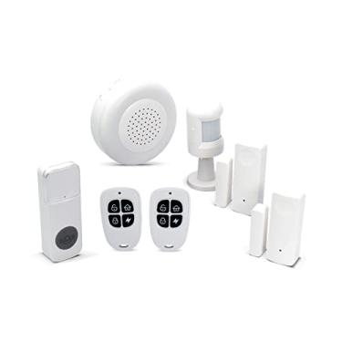 Imagem de EKAZA Kit Alarme 2 Sensores Abertura + 1 Sensor Presença + 2 Controle + Sirene + Campainha - EKJM-T3231