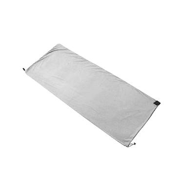 Imagem de predolo Saco de dormir forro de lã lençol de viagem mochila compacto lavável na máquina para adulto versátil 71 polegadas de comprimento com, cinza claro