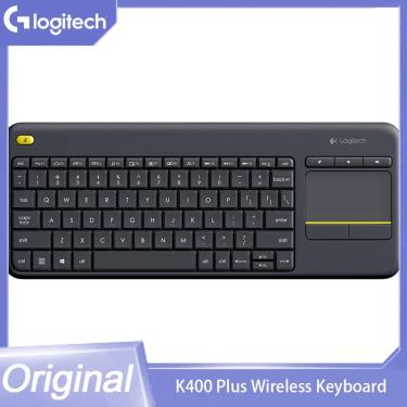 Imagem de Logitech-K400 Plus teclado sem fio com touch pad  android tv  104 chaves  laptop  acessórios de