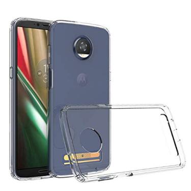 Imagem de INSOLKIDON Compatível com Motorola Moto Z3 Play capa traseira rígida macia TPU capa protetora para telefone ultra fina, luxuosa, antiderrapante, resistente a arranhões, capa transparente