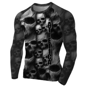 Imagem de Camiseta Atlética Rash Guard Skul Masculina-Masculino