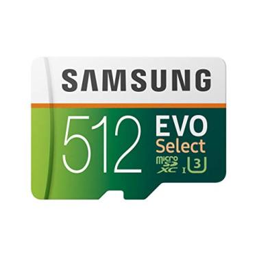 Imagem de Samsung (MB-ME512GA/AM) 512GB 100MB/s (U3) Cartão de memória MicroSDXC Evo Select com adaptador