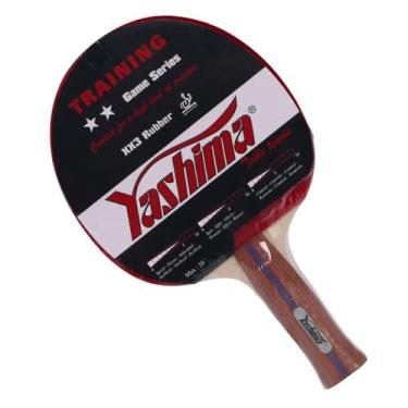 Imagem de Raquete de Tênis de Mesa Yashima 9429 Clássica 2 Estrelas Borracha Lisa com Esponja