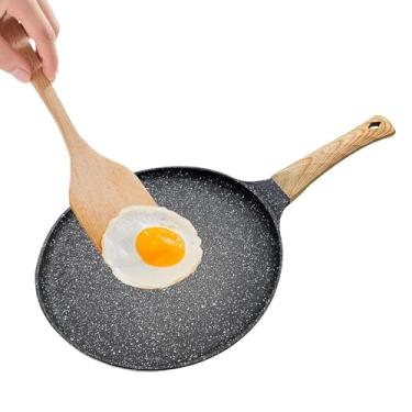 Imagem de Frigideira antiaderente | Bife de fritura de crepe | Panela de bife de escalfado com revestimento antiaderente para fogão de indução, fogão