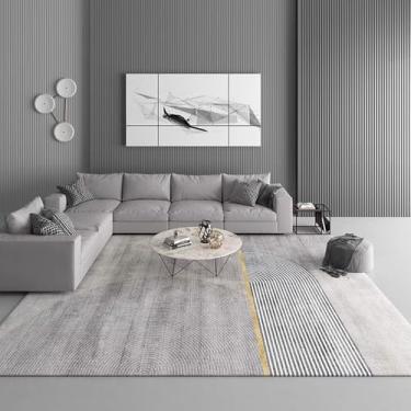 Imagem de Luz moderna de luxo sala estar tapete completo sofá mesa café almofada decoração para casa quarto tapete, 18,40x60cm (1.3x2ft)