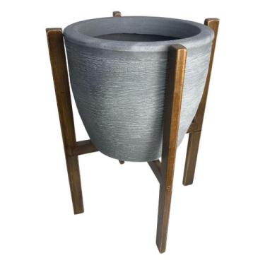 Imagem de Suporte com Vaso de Polietileno Decorativo para Plantas 55cm - Alpe & 