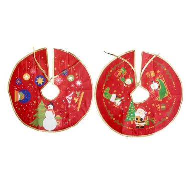 Imagem de Kit 2 Saia Árvore Natal Pequena Tapete Natalino 40cm Sortido - MultiA