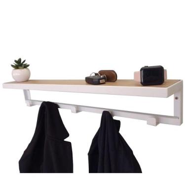 Imagem de Cabideiro Strassis Design SD-3504 Metal e MDF Cor: Branco