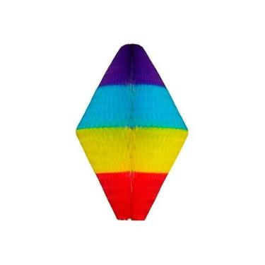Imagem de Balão Oriental 24 Cm - Enfeite Papel de Seda - Colmeia - 1 Unidade - G