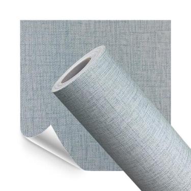 Imagem de Papel de Parede Adesivo Lavavel Textura Linho Casual Jeans 500x60cm - 