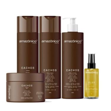Imagem de Kit Cachos + Óleo Reparador de Pontas Amazônico Care - Amazonico Care