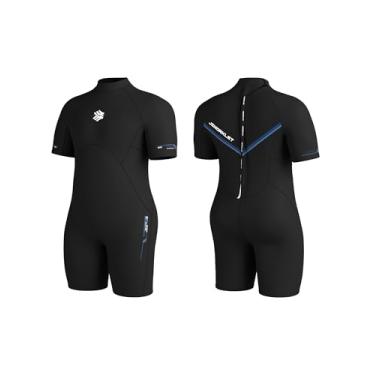 Imagem de JSNORKLET Roupa de mergulho masculina grande e alta, neoprene com zíper traseiro de 3 mm, plus size, para mergulho, snorkeling, surfe, natação
