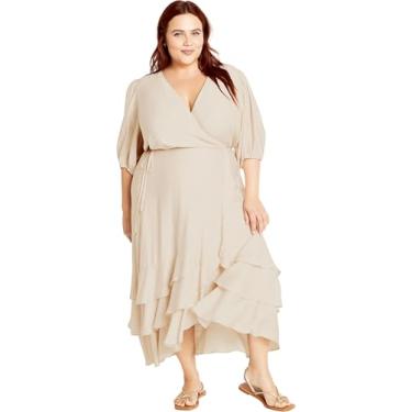 Imagem de CITY CHIC Vestido feminino plus size Bea, Aveia, 54