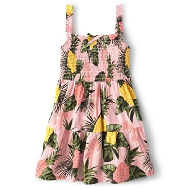 Imagem de The Children's Place Vestido casual com tiras para bebês e meninas, Abacaxi rosa, 6-9 Meses