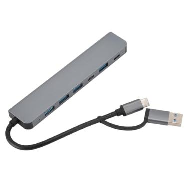 Imagem de Adaptador Usb Tipo C Multiport, 7 Em 1 Hub Usb C, Adaptador Portátil de Liga de Alumínio Usb C para Telefones, Computadores, Tablets, Laptops