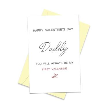 Imagem de Arsagen Sweet Valentines Card To Dad,Funny Happy First Valentine's Day, Valentines Card for Father from Daughter, Always Be My First Valentine Card
